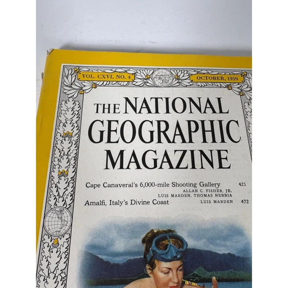 National Geographic October 1959 Vintage Magazine Hawaii Coral Reefs Coke Ad